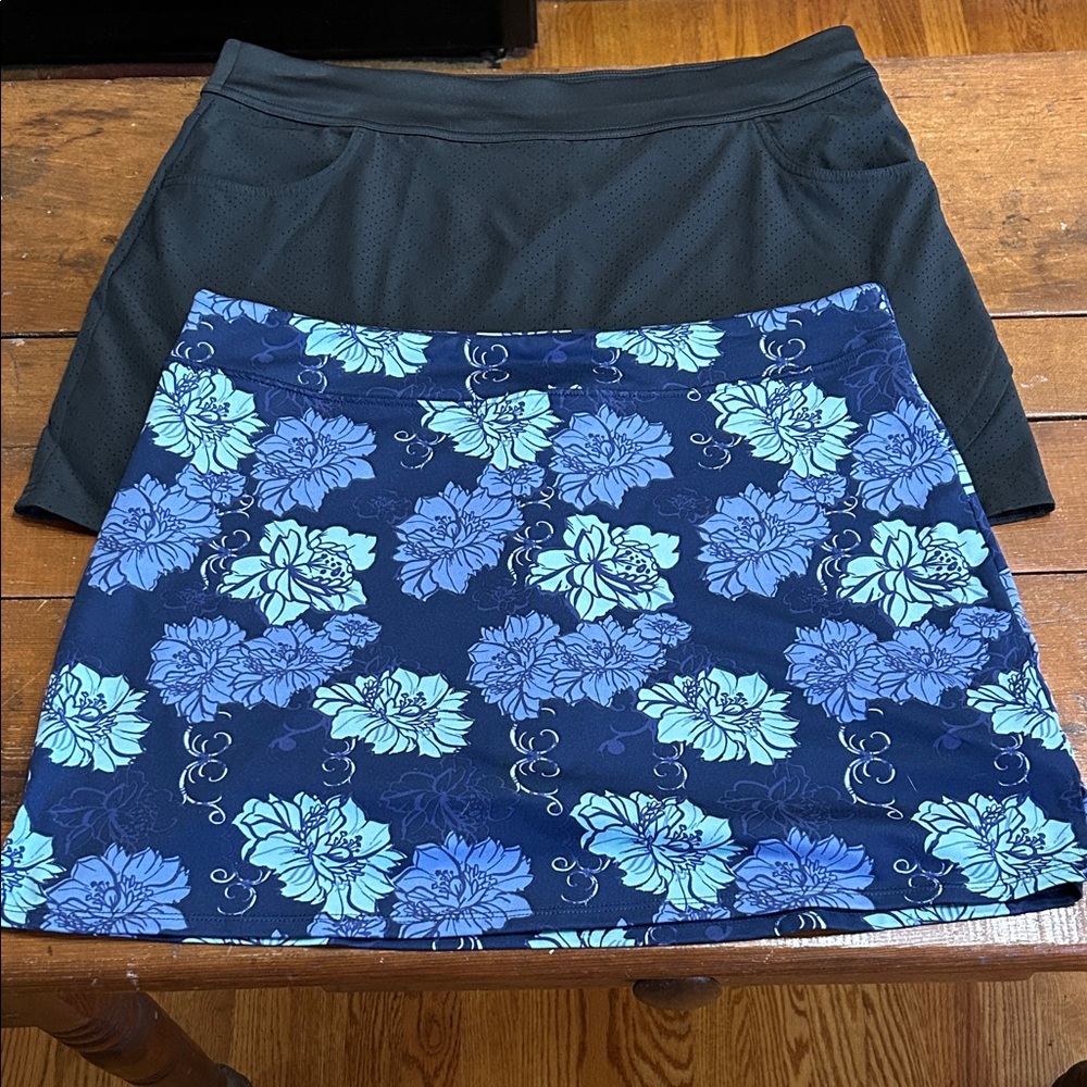 Black Callaway  and Floral Blue Women's XL golf Skirts